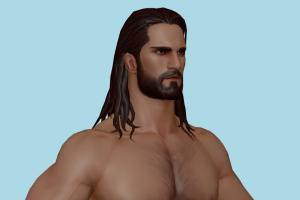 WWF Seth Rollins King-of-Fighters, kof, wwf, wcw, man, male, people, human, xna, characters, rigged